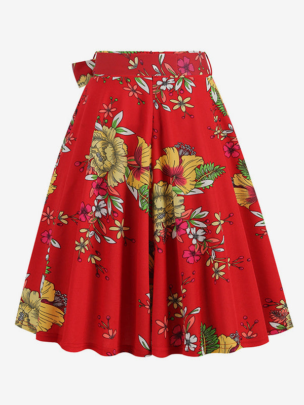 High-Waisted Skirt with Belt in White – photo 6