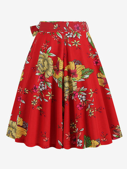 High-Waisted Skirt with Belt in White – photo 6