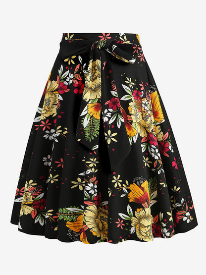 High-Waisted Skirt with Belt in White – photo 8