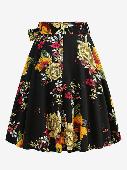 High-Waisted Skirt with Belt in White – photo 9
