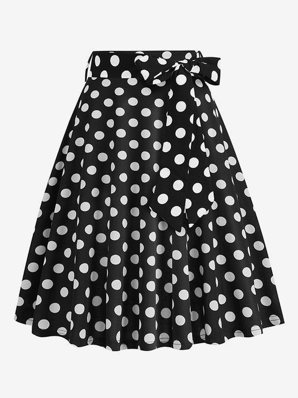 High-Waisted Skirt with Belt in White – photo 15