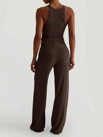 Sleeveless Wide-Leg Two-Piece Set in Navy – photo 10
