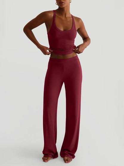 Sleeveless Wide-Leg Two-Piece Set in Navy – photo 11