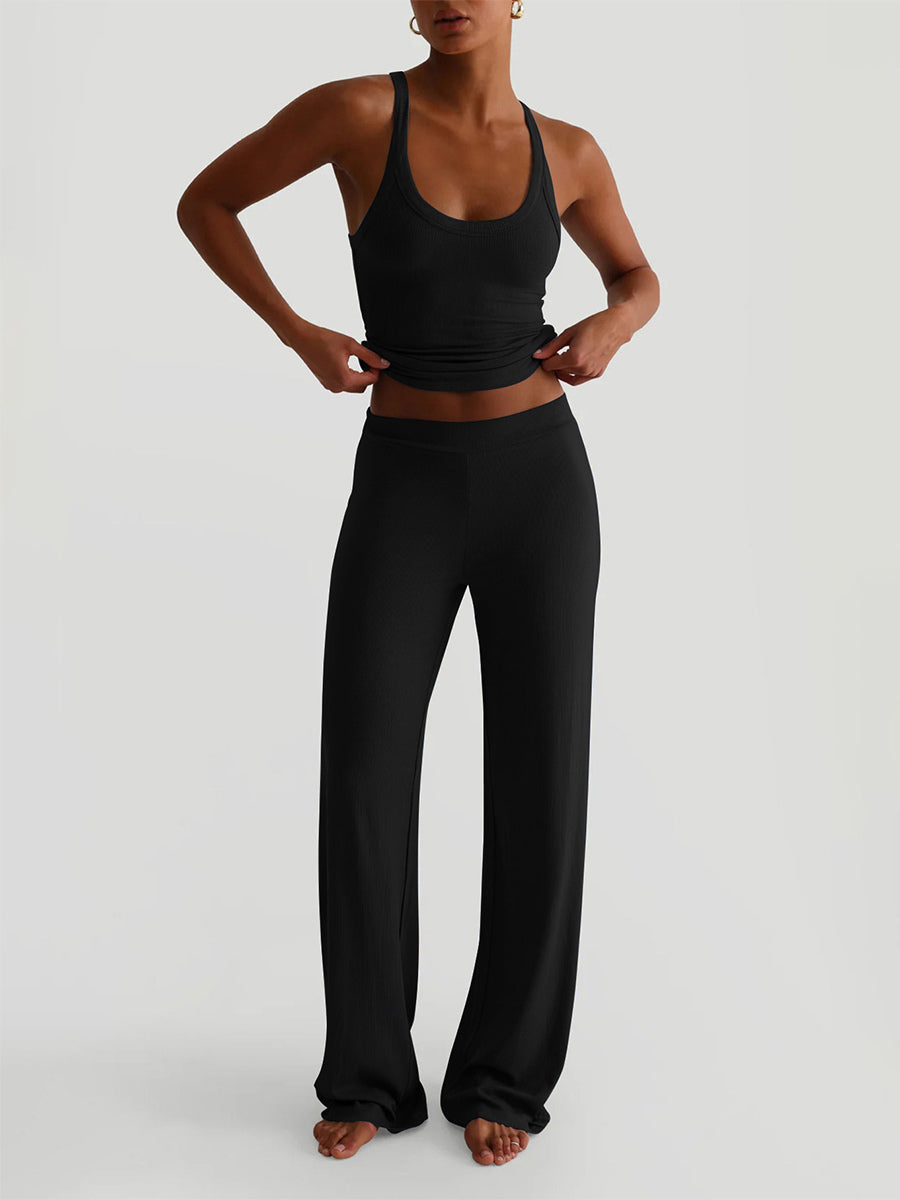 Sleeveless Wide-Leg Two-Piece Set in Navy – photo 13