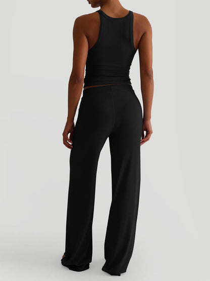 Sleeveless Wide-Leg Two-Piece Set in Navy – photo 14