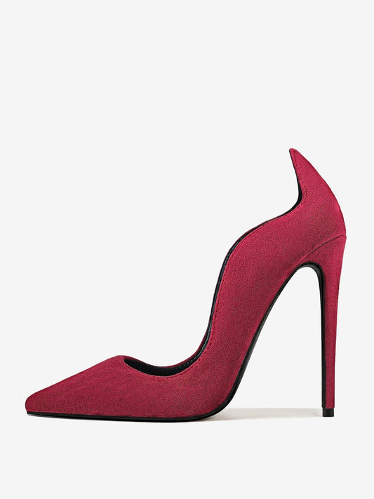Pointed-Toe Stiletto Court Shoes in Coral – photo 2