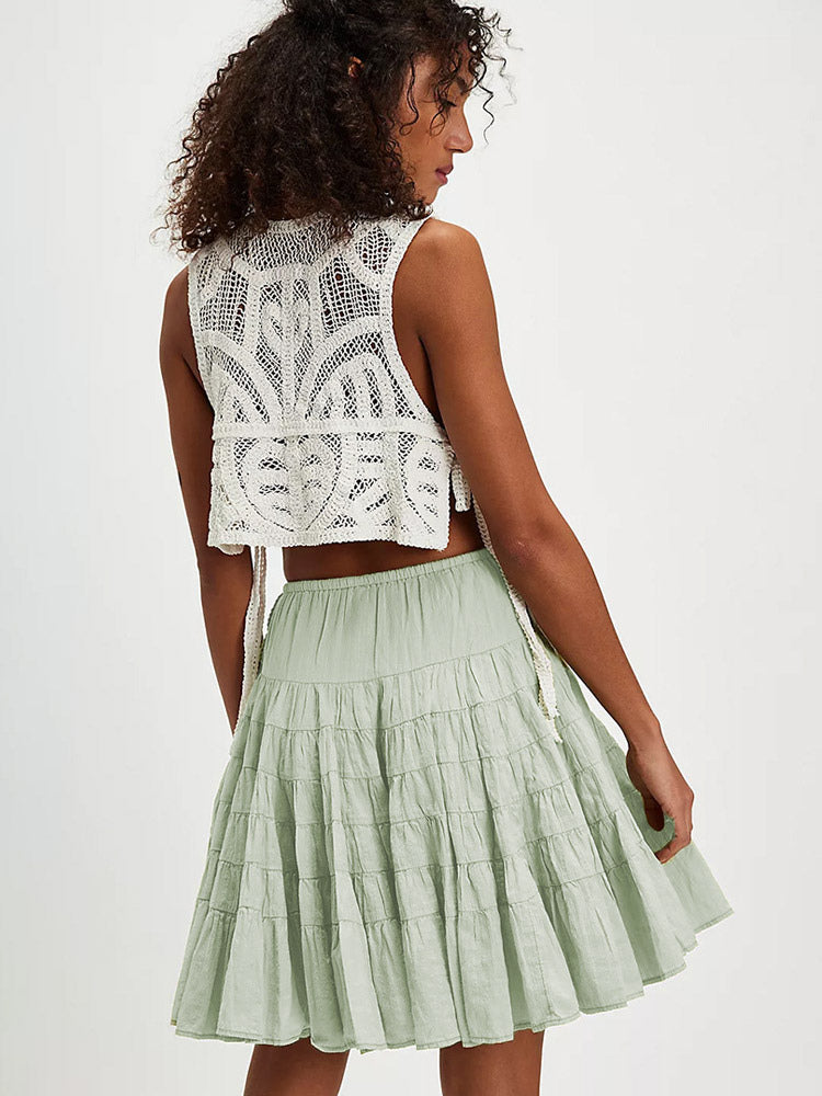 Skirt with Pleats in White – photo 16
