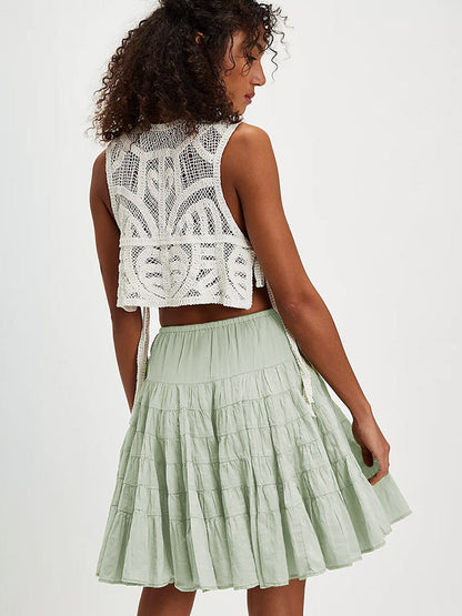 Skirt with Pleats in White – photo 16