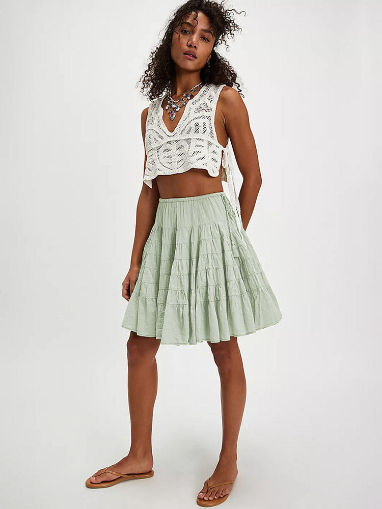 Skirt with Pleats in White – photo 15