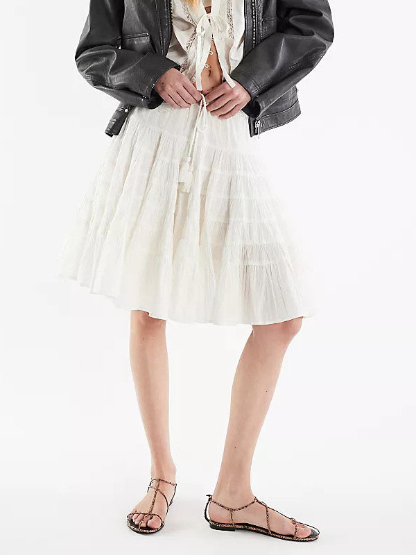 Skirt with Pleats in White – photo 4