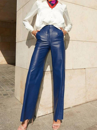 Trousers with Buttons in Blue – photo 1
