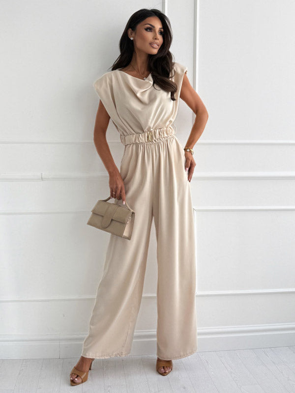 Sleeveless Jumpsuit in Apricot – photo 1