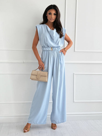 Sleeveless Jumpsuit in Apricot – photo 3