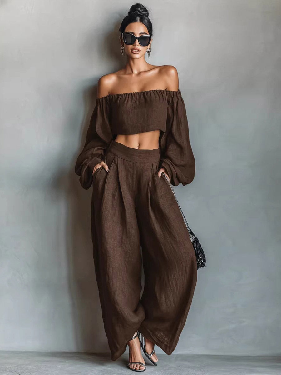Two-Piece Set with Long Sleeves in Black – photo 5