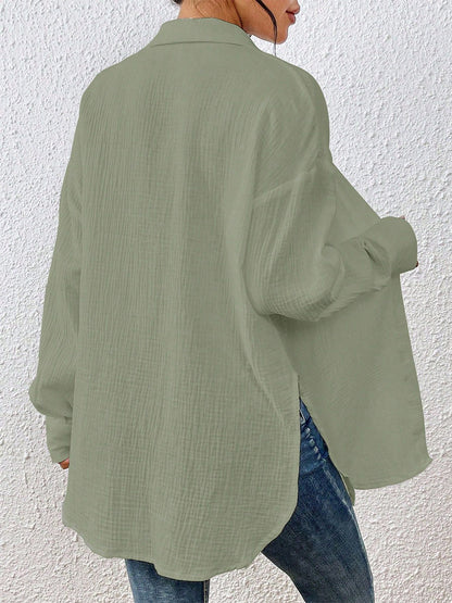 Blouse with Long Sleeves in Apricot – photo 8