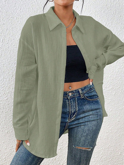 Blouse with Long Sleeves in Apricot – photo 7