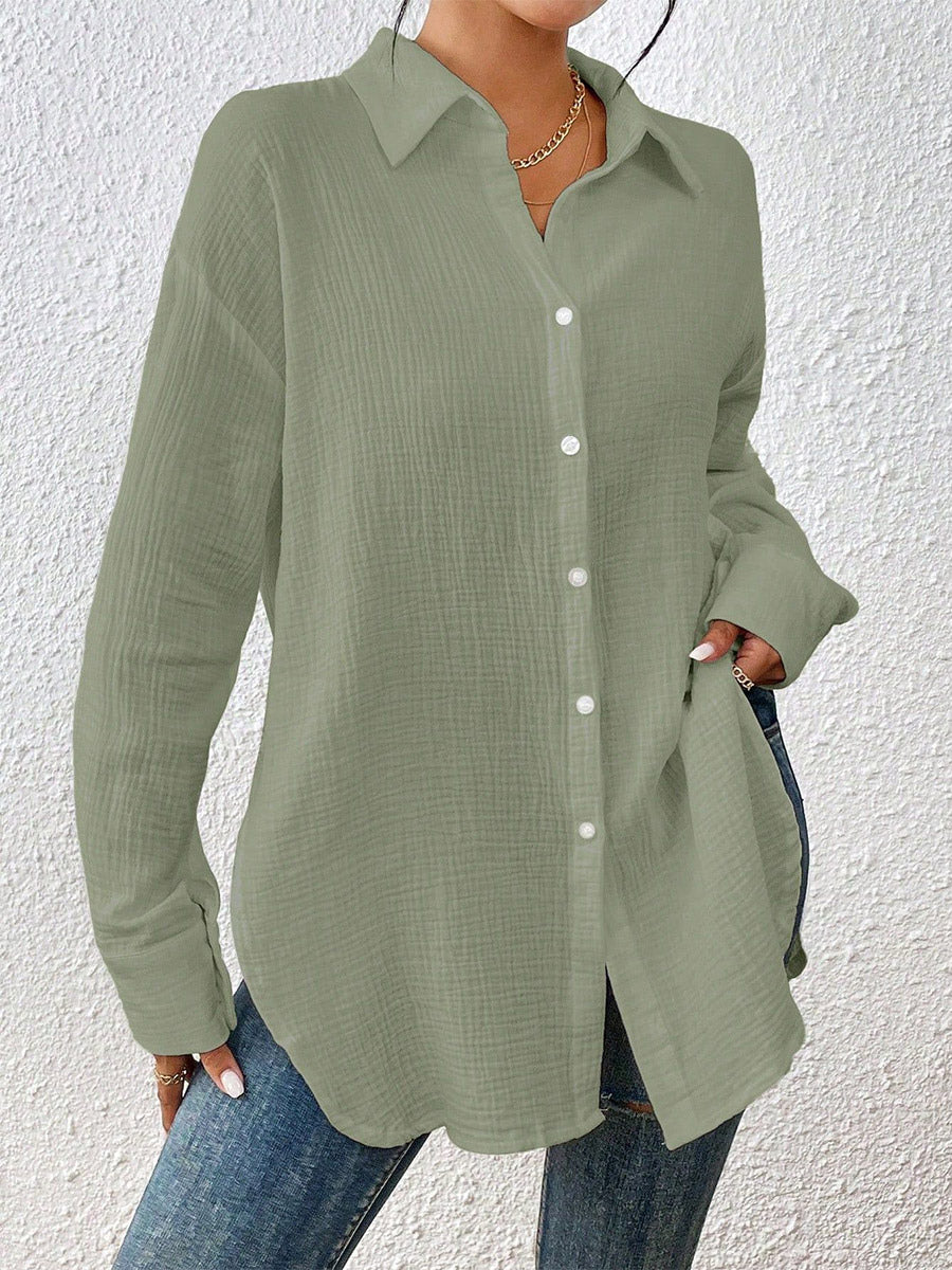 Blouse with Long Sleeves in Apricot – photo 6