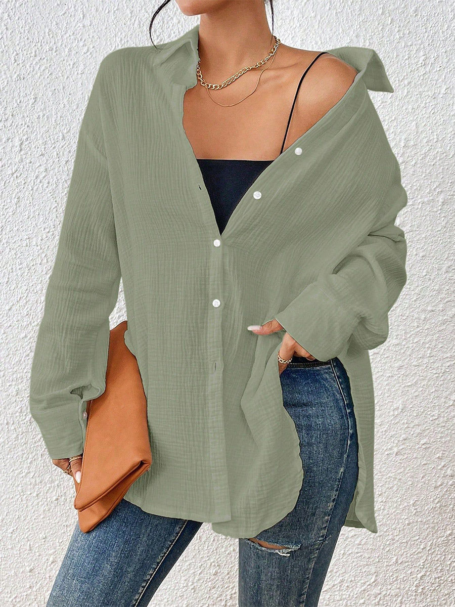 Blouse with Long Sleeves in Apricot – photo 5