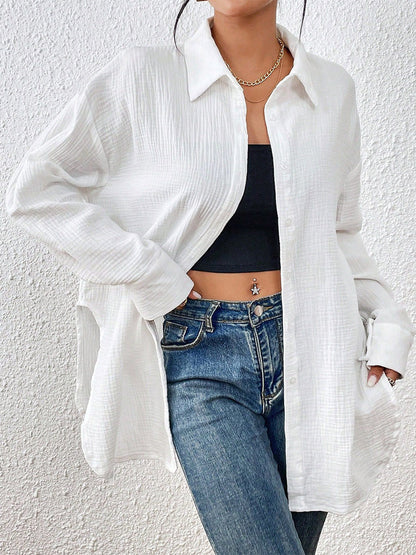 Blouse with Long Sleeves in Apricot – photo 11