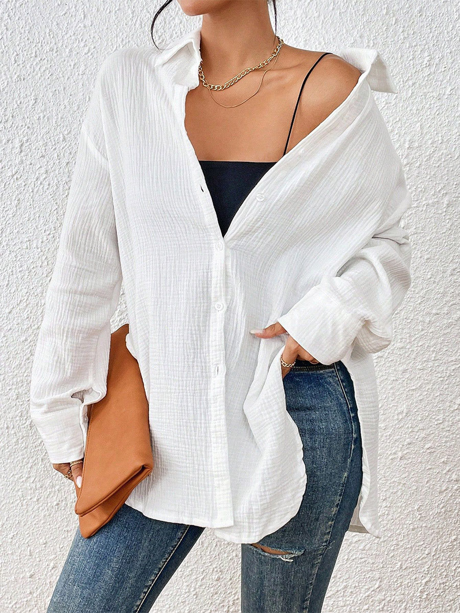 Blouse with Long Sleeves in Apricot – photo 10
