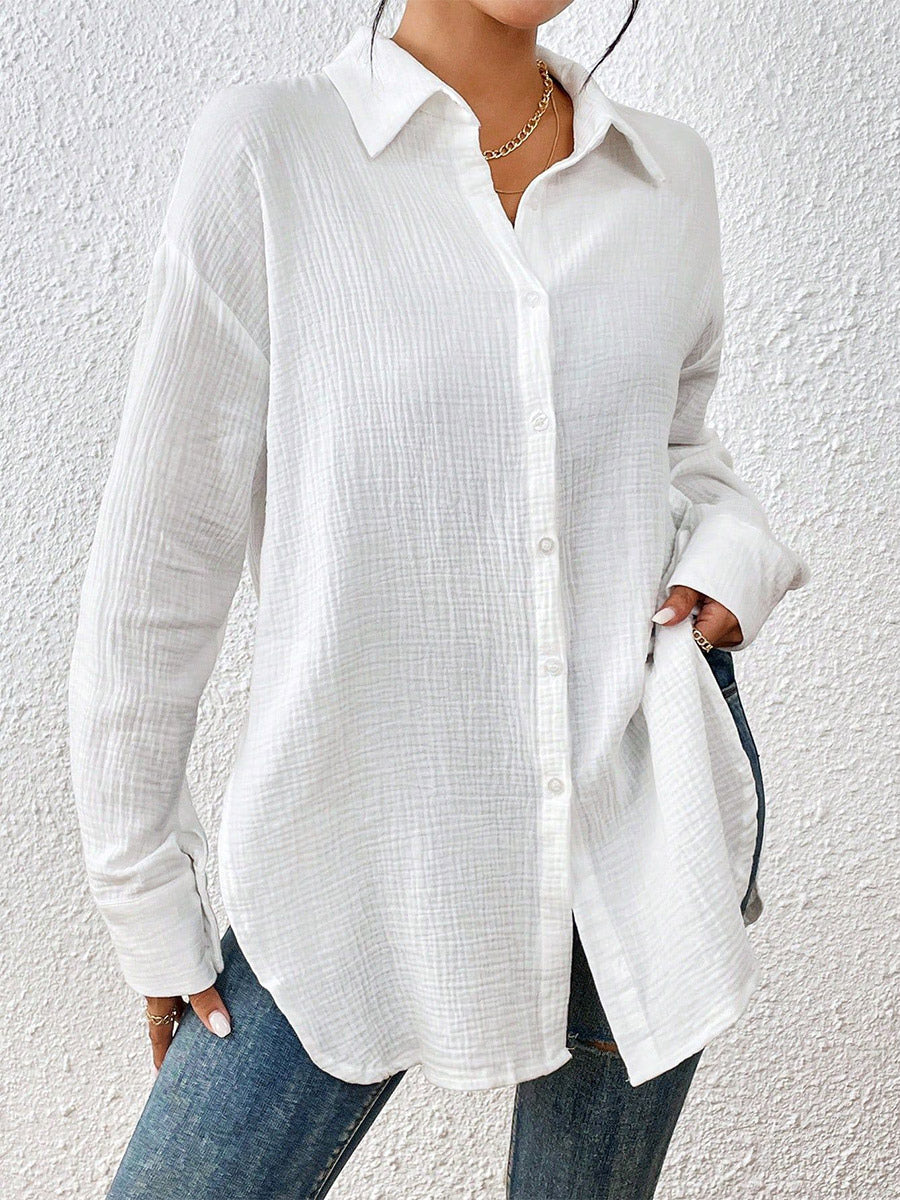 Blouse with Long Sleeves in Apricot – photo 9