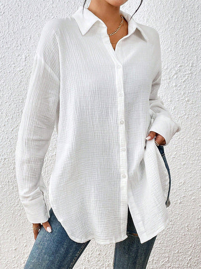 Blouse with Long Sleeves in Apricot – photo 9