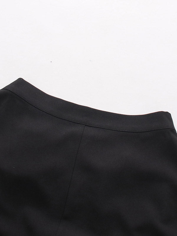 Skirt with Buttons in Black – photo 8