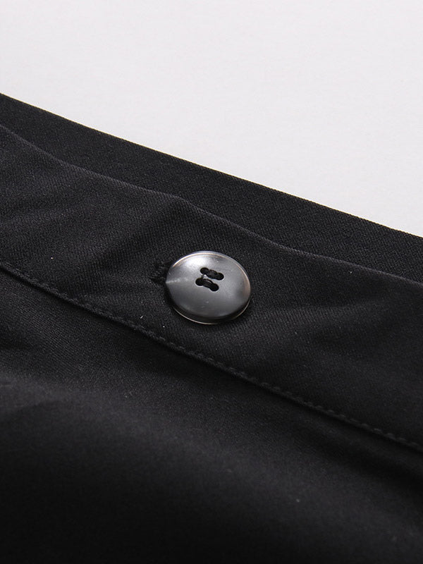 Skirt with Buttons in Black – photo 7