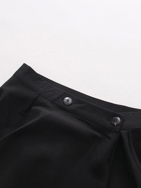 Skirt with Buttons in Black – photo 4