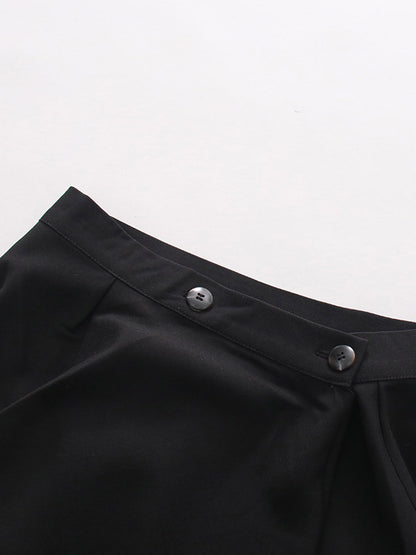 Skirt with Buttons in Black – photo 4