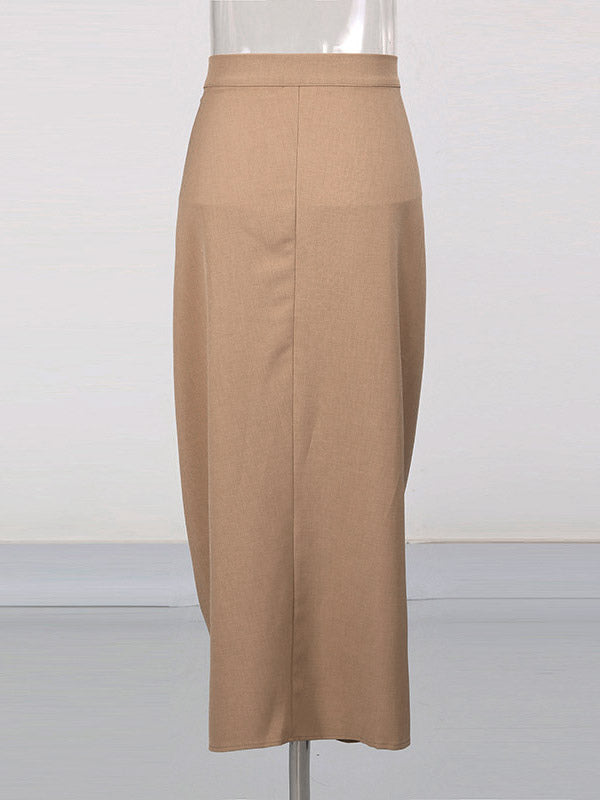 Skirt with Buttons in Black – photo 12