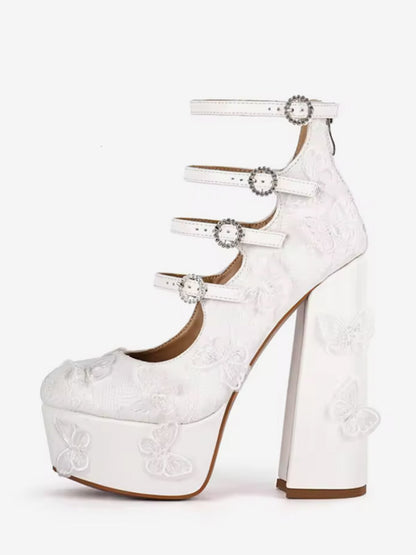 Round-Toe Heels with Bow in Sage – photo 9