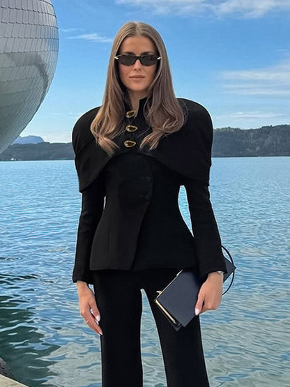 Blazer with Long Sleeves in Black – photo 7
