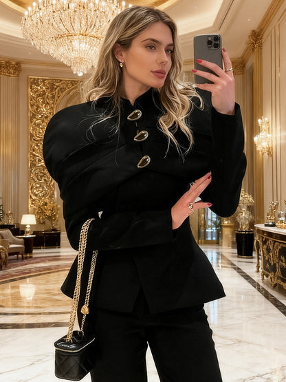Blazer with Long Sleeves in Black – photo 6