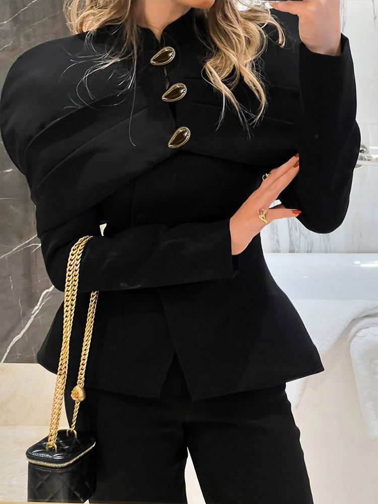 Blazer with Long Sleeves in Black – photo 3