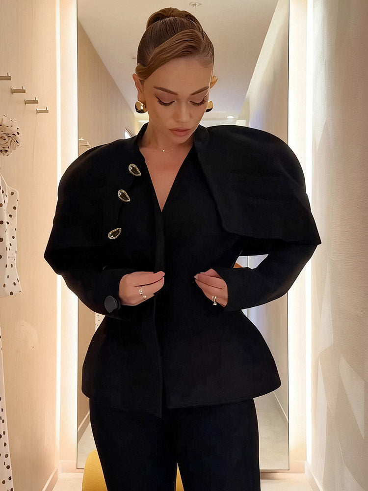 Blazer with Long Sleeves in Black – photo 2