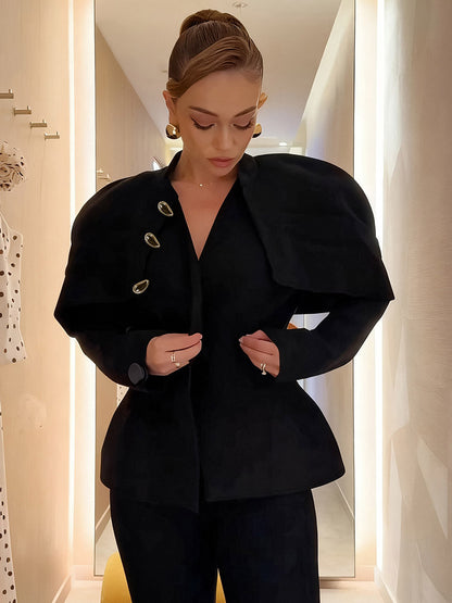 Blazer with Long Sleeves in Black – photo 2