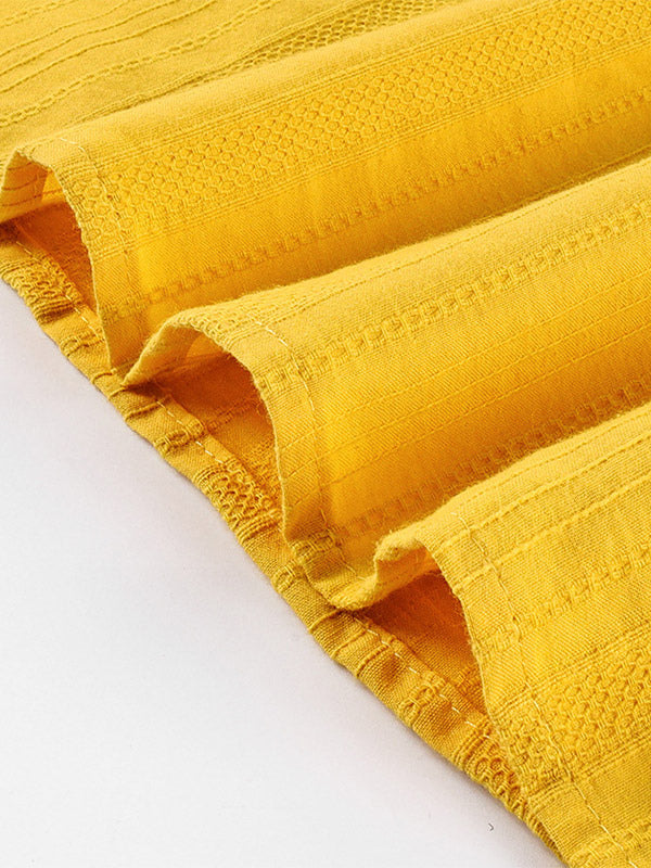 Oversized Shirt with Long Sleeves in Yellow – photo 6