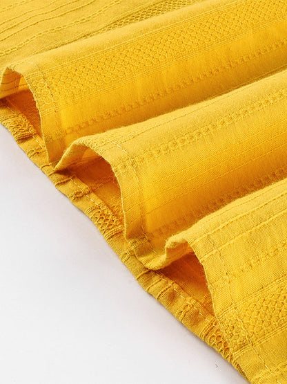Oversized Shirt with Long Sleeves in Yellow – photo 6