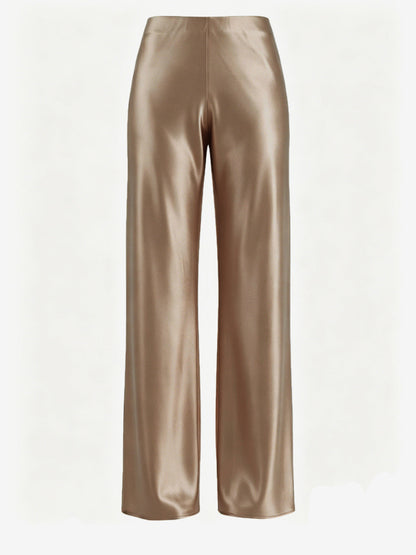 Satin Trousers in Brown – photo 16