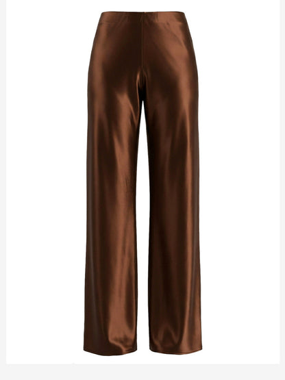 Satin Trousers in Brown – photo 6