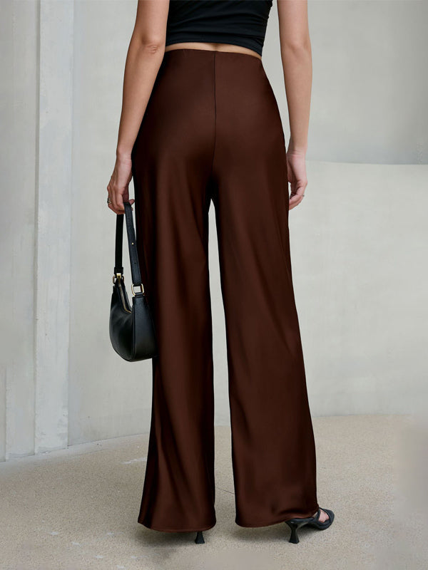 Satin Trousers in Brown – photo 10