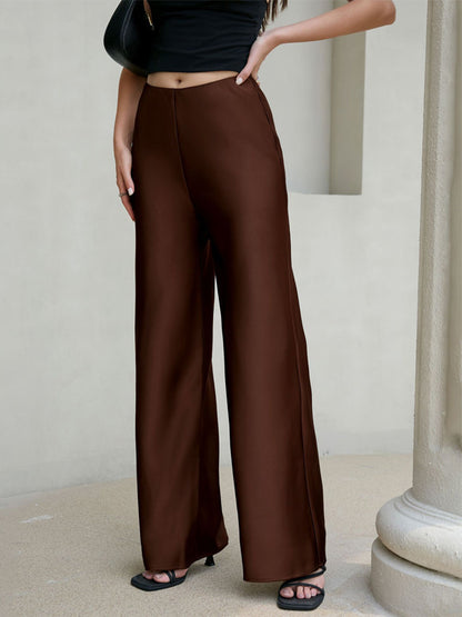 Satin Trousers in Brown – photo 9