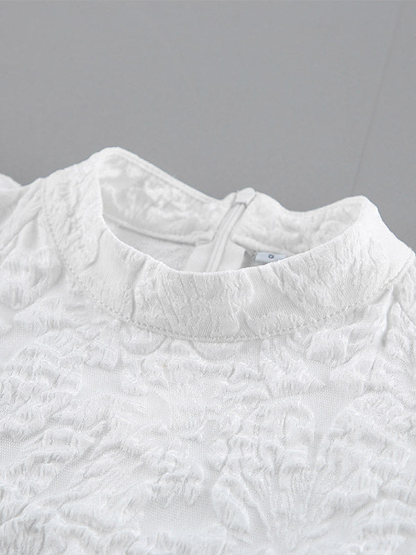 Flared Blouse with Long Sleeves in Pink – photo 11