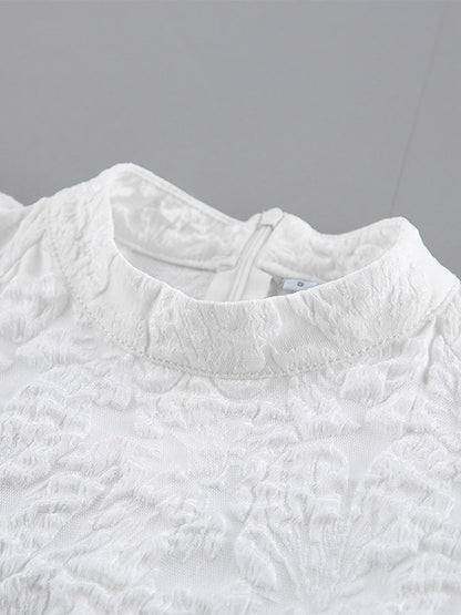Flared Blouse with Long Sleeves in Pink – photo 11