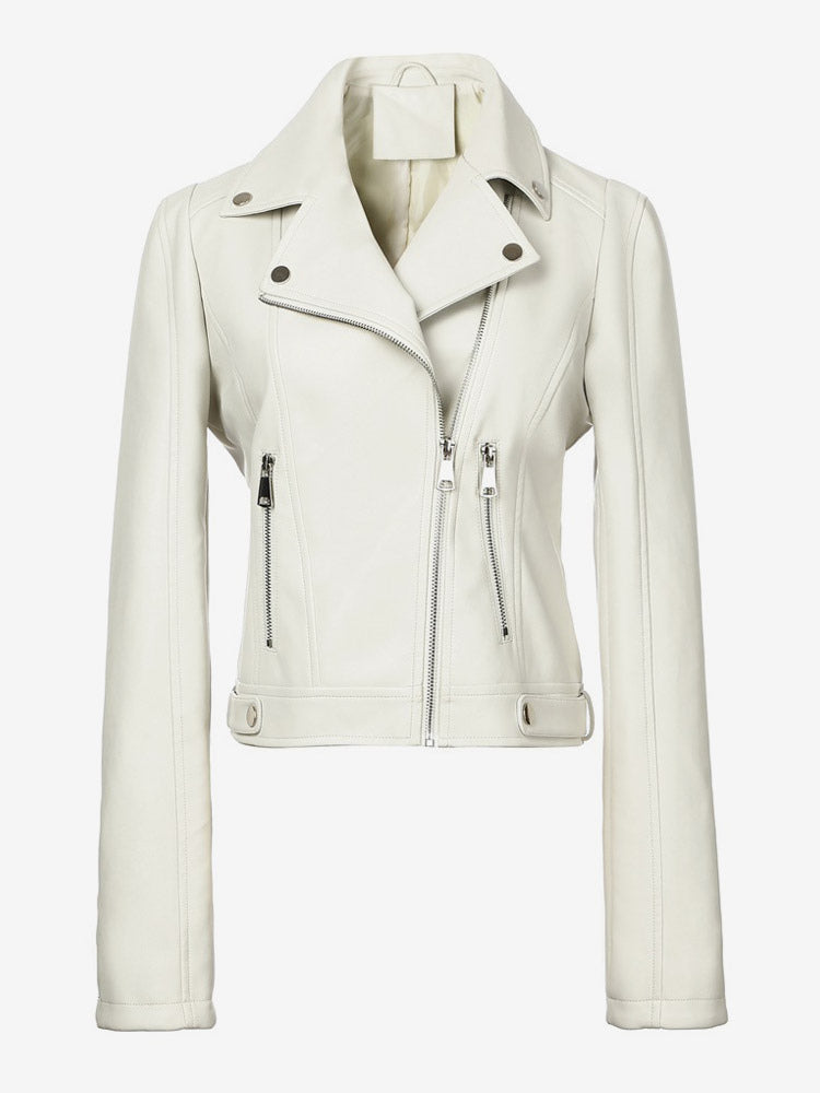 Zip-Up Jacket with Lapels in Burgundy – photo 10