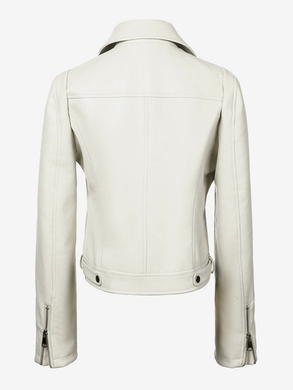Zip-Up Jacket with Lapels in Burgundy – photo 11