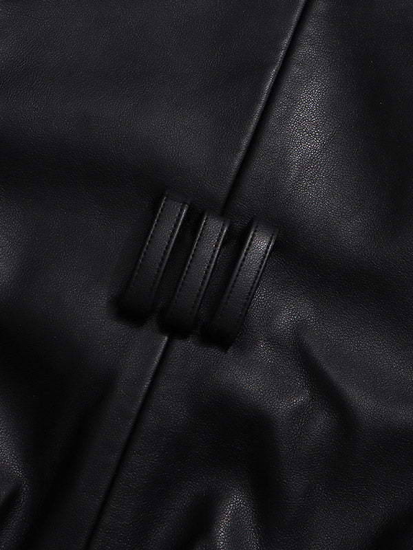 V-Neck Blazer with Long Sleeves in Black – photo 5