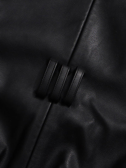 V-Neck Blazer with Long Sleeves in Black – photo 5