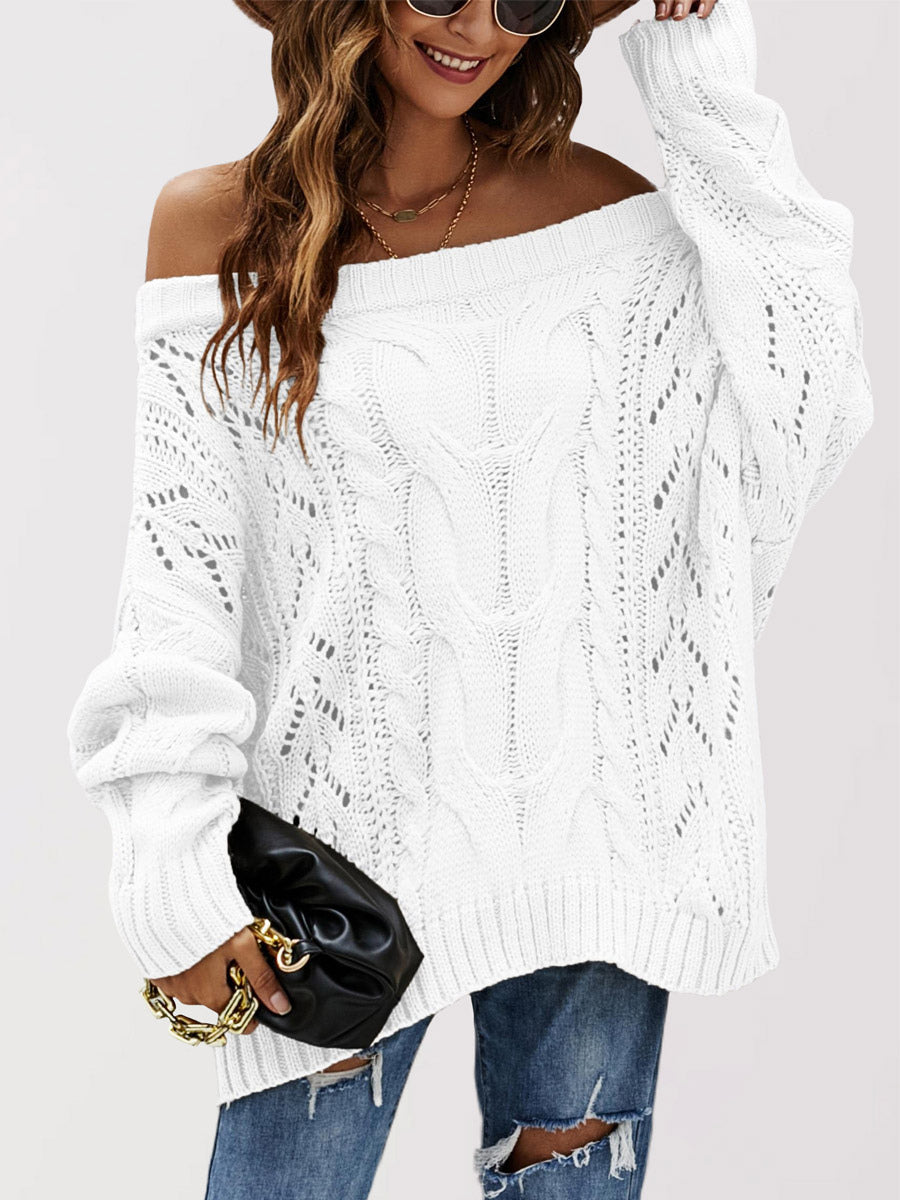 Off-Shoulder Jumper with Long Sleeves in Pink – photo 10